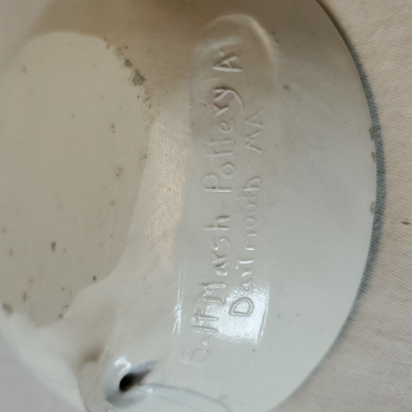 SALT MARSH POTTERY HANGING WALL ART BOWL, SEA LIFE, SEA HORSE, DARTMOUTH, MA - Picture 3 of 12